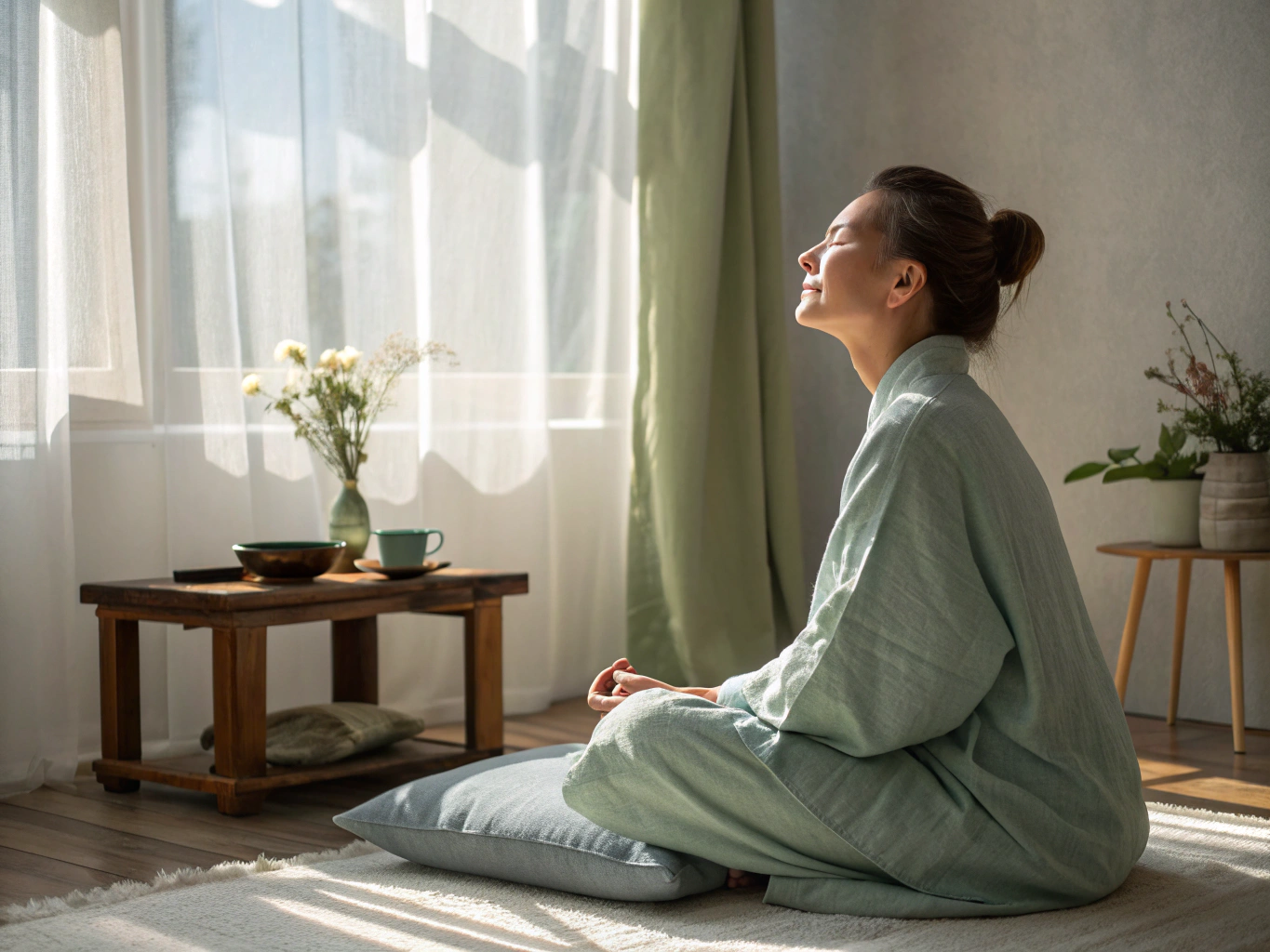 Minimalist interior space designed for quiet reflection